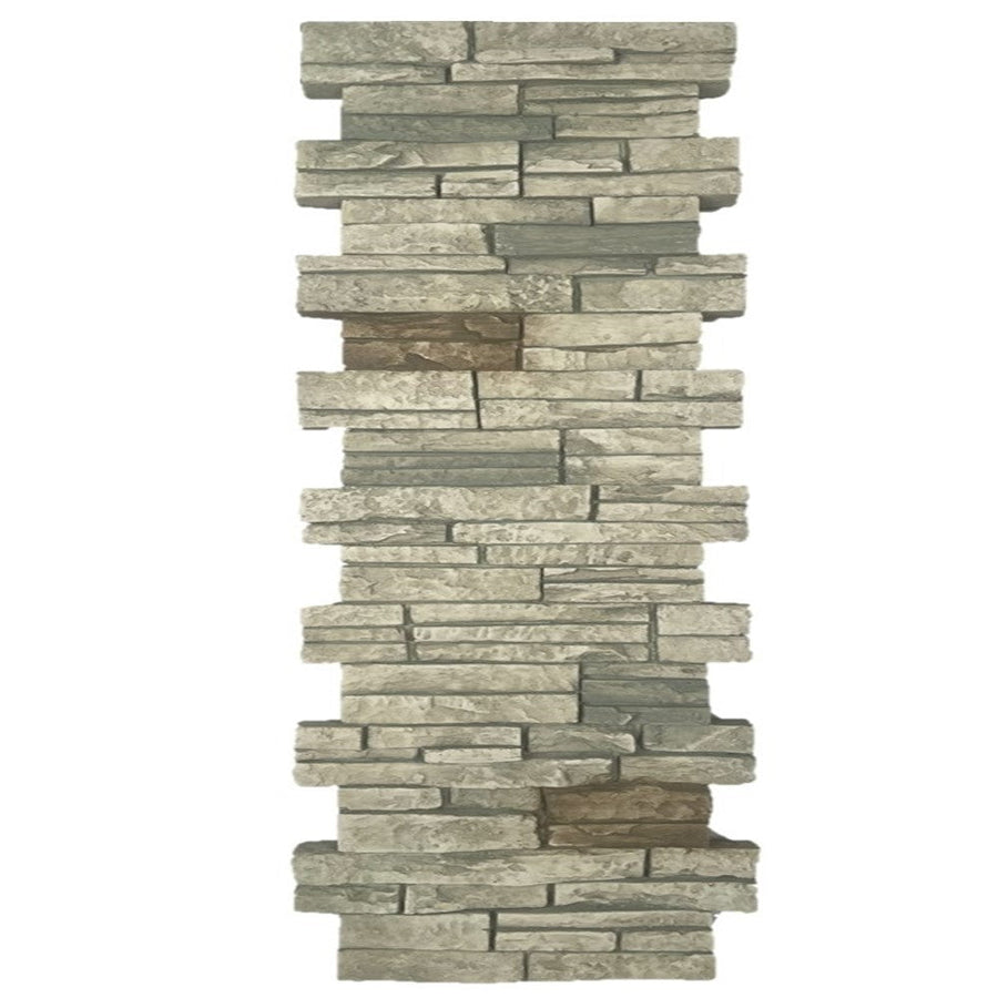 Faux Stacked Stone Pillar Panel - Limestone